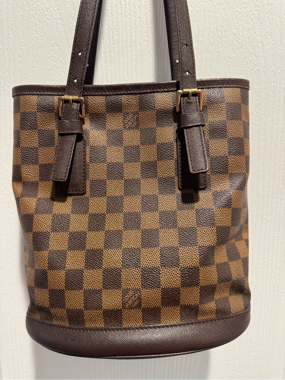 Louis Vuitton Damier Ebene Brown Canvas Bucket Tote